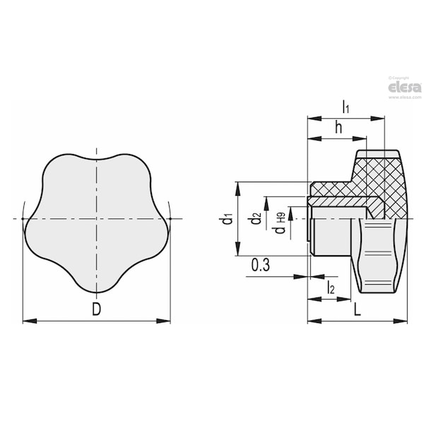 Black-oxide Steel Boss, Plain Hole, VC.192/60 A-10